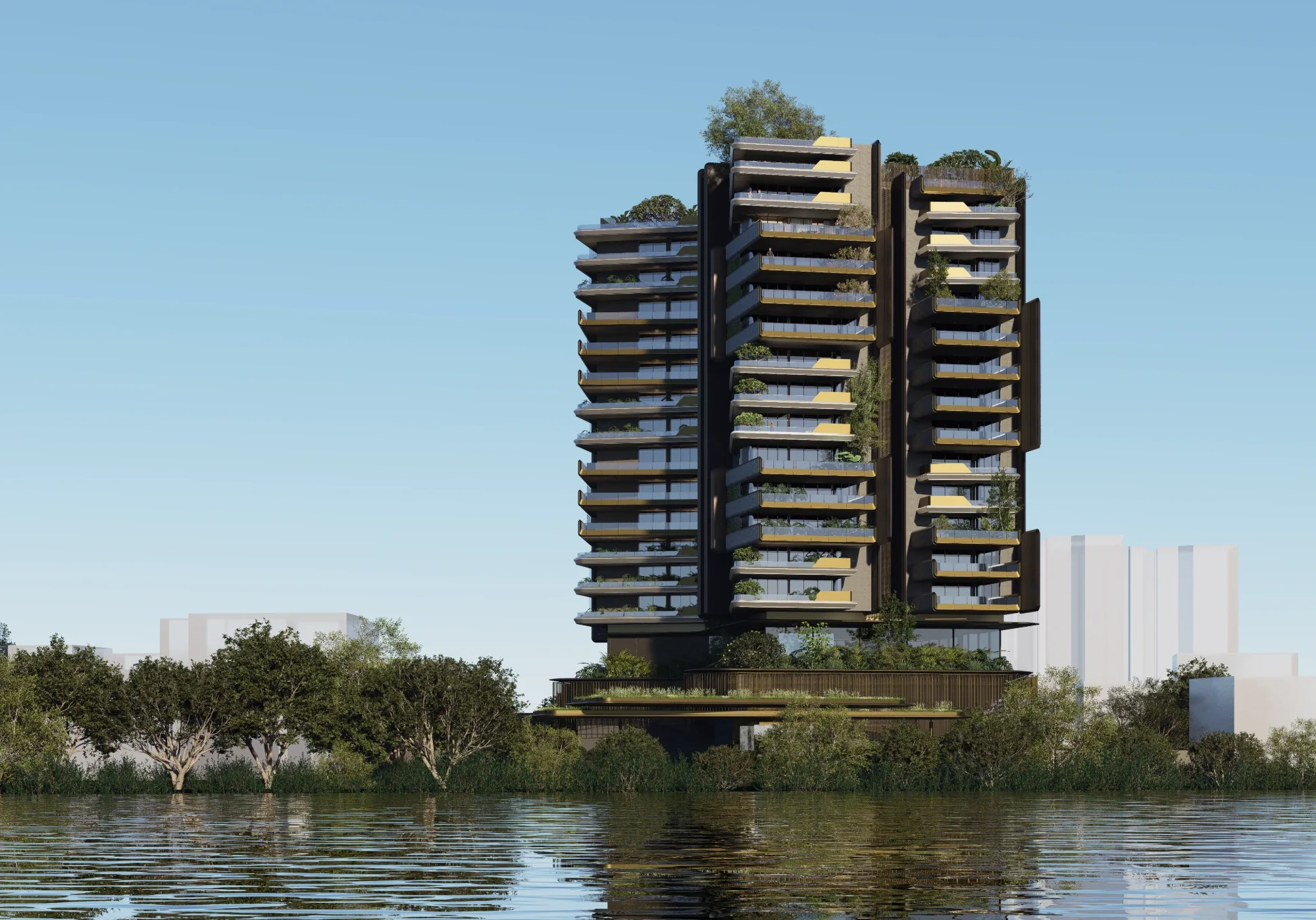 Residences across the lake