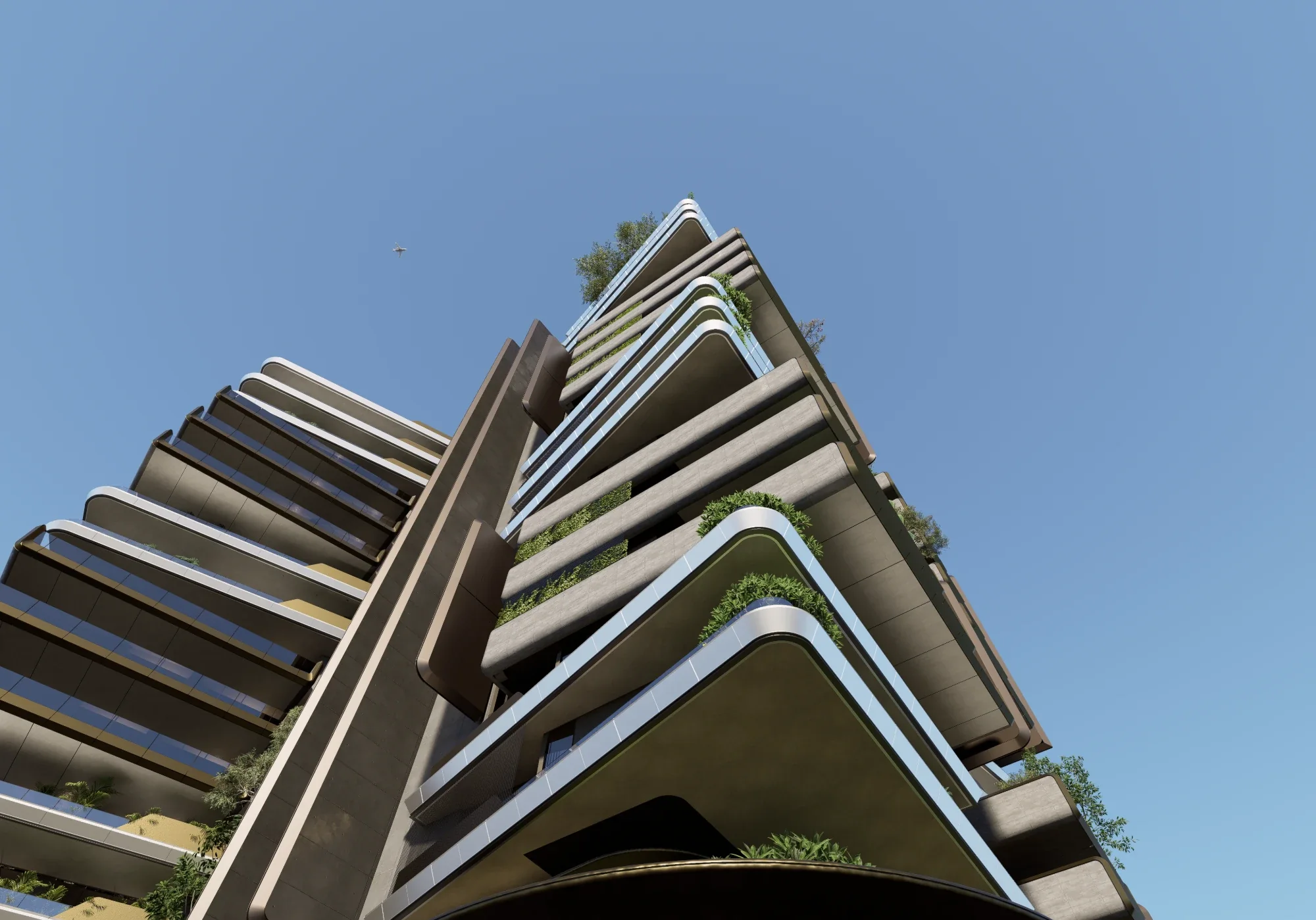 Terraces rising to the sky